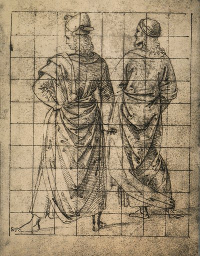Two Standing Male Figures, Rear View by Raffaello Sanzio Raphael
